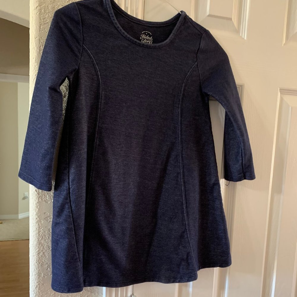 Faded Glory long sleeve blue dress 6-6X